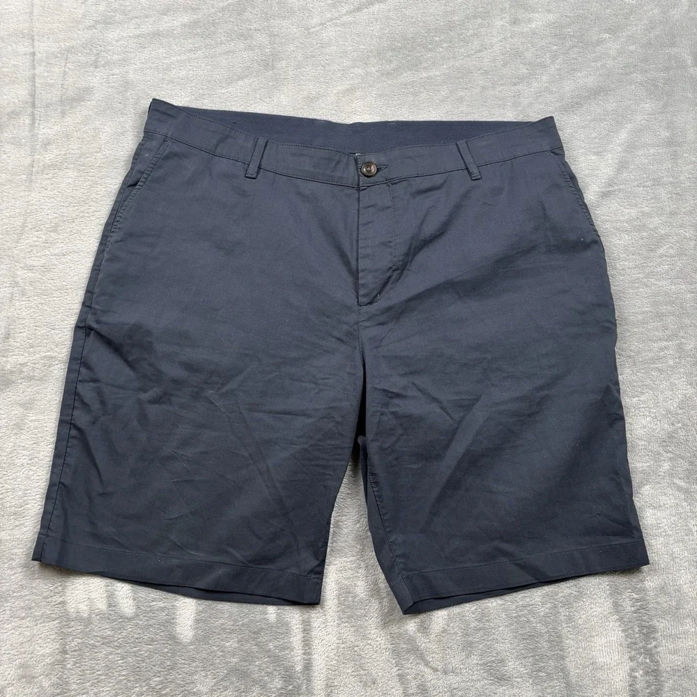 Faherty Mens Movement Chino Shorts Navy Size 36 Organic Cotton Coolmax 9